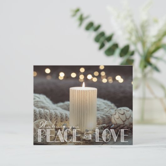 Budget Peace and Love Greeting Card (スタンド正面)