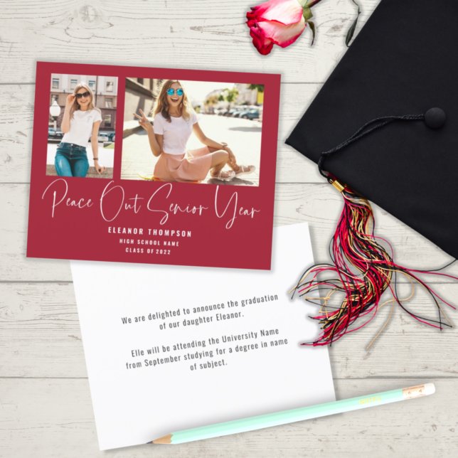 Budget Peace Out 2 Photo 2022 Grad Red Announce (クリエイターアップロード済み)