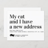 Budget Pet Cat引っ越しました新しいアドレス移動カード (正面/裏面)