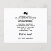 Budget Pet Cat引っ越しました新しいアドレス移動カード (裏面)