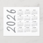 Budget Pet Photo Happy New Year 2026カレンダー (裏面)