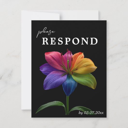 🌈 Budget Petals & Plates 出欠カード (正面)