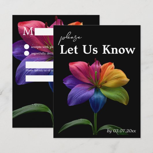 🌈 Budget Petals & Pride: DJ Edition 出欠カード (正面/裏面)