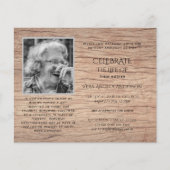 BUDGET PHOTOお祝いのライフ招待状 (正面)