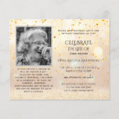 BUDGET PHOTOお祝いのライフ招待状 (正面)