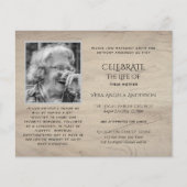 BUDGET PHOTOお祝いのライフ招待状 (正面)