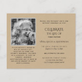 BUDGET PHOTOお祝いのライフ招待状 (正面)