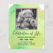 BUDGET PHOTOお祝いのライフ招待状 (正面)