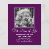 BUDGET PHOTOお祝いのライフ招待状 (正面)