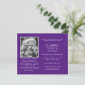 BUDGET PHOTOお祝いのライフ招待状 (スタンド正面)