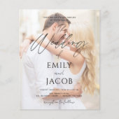 Budget Photoのスク結婚リプトモダンタイポグラフィ チラシ (正面)