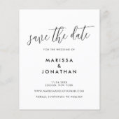 Budget Photoモダン Save the Date招待状 チラシ (裏面)