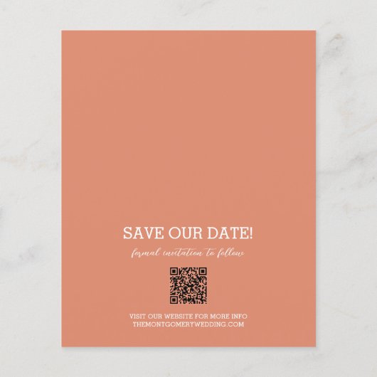 Budget Photo結婚's Coral Save The Date (裏面)