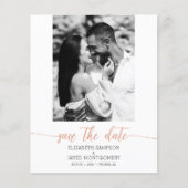 Budget Photo結婚's Coral Save The Date (正面)