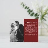 BUDGET Photo'結婚s Thank You Burgundyモダン Red (スタンド正面)