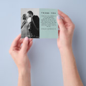 BUDGET Photo'結婚s Thank You Sageモダンシンプル チラシ (手)