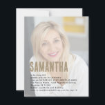 Budget Photo背景50th誕生日パーティー<br><div class="desc">予算の範囲内で、このサイズ（4.5 x 5.6インチ）の紙オプションを2つ選択できる。この製品には、葉書と同様の厚さの110 gsmカードのストックであるセミグロスをお勧めする。Satinオプションは80gsmの非常に薄い紙である。デフォルトは半光沢に設定されている。1枚に1枚ずつ。Budget Photo Background 50th Birthday Partyへの招待。50歳または任意の年齢の誕生日パーティーのためのミニマルな完全にカスタマイズ可能なデザイン，単にサンプル写真を自分自身で置き換えお気に入りのて、必要に応じて文字をカスタマイズ</div>