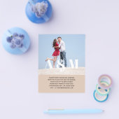 BUDGET PHOTO はっきりした OVERLAY結婚式招待状 チラシ (シングル)