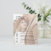 Budget Photo エレガント Overlay結婚式招待状 (スタンド正面)
