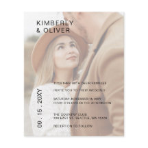 Budget Photo エレガント Overlay結婚式招待状