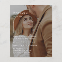 Budget Photo エレガント Overlay結婚式招待状