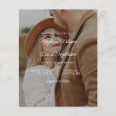 Budget Photo エレガント Overlay結婚式招待状 (正面)