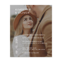 Budget Photo エレガント Overlay結婚式招待状
