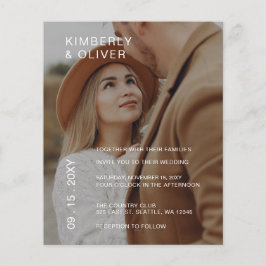 Budget Photo エレガント Overlay結婚式招待状