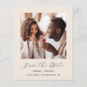 Budget Photo ミニマル Script Beige日付の保存 (正面)