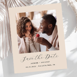 Budget Photo ミニマル Script Beige日付の保存