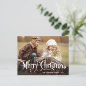 Budget PHOTO モダン Christmas Greeting Card ポストカード (スタンド正面)