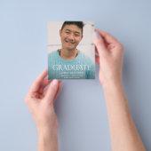 Budget Photo モダン Graduation Party Vertical チラシ (手)