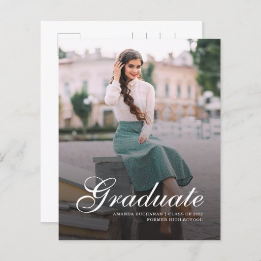 Budget Photo モダン Scriptの卒業発表 (正面/裏面)