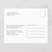 Budget Photo モダン Scriptの卒業発表 (裏面)