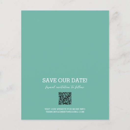 Budget Photo 結婚's Aqua Save The Date (裏面)