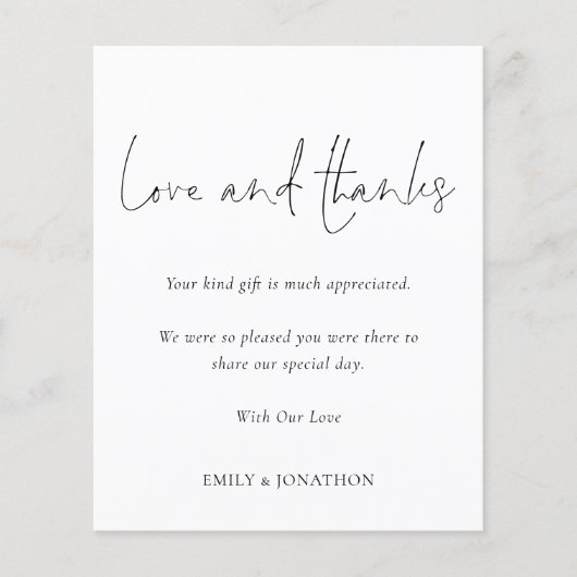 Budget Photo 結婚's Love and 感謝してい Script (正面)