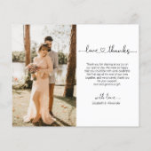 Budget Photo 結婚's Thank Youハートスクリプトカード (裏面)