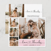 Budget Photo 結婚's Thank Youハートスクリプトカード (正面/裏面)