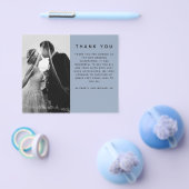 BUDGET Photo 結婚's Thank You モダン Blue チラシ (シングル)