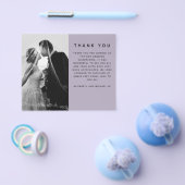 BUDGET Photo 結婚's Thank You モダン Purple Plain チラシ (シングル)