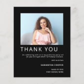 Budget Photo 2022 Graduation Black Thank You (正面)