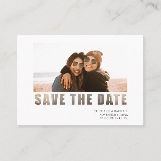 Budget Photo All in One QR Code Wedding Invitation 名刺 (正面)