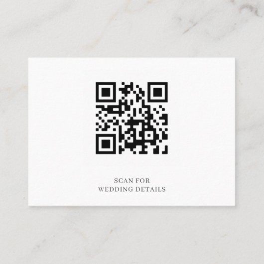Budget Photo All in One QR Code Wedding Invitation 名刺 (裏面)