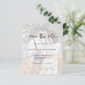 Budget Photo Background QR Wedding Save The Date (スタンド正面)