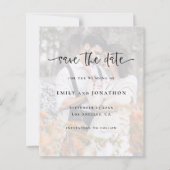 Budget Photo Background QR Wedding Save The Date (正面)