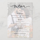 Budget Photo Background Scriptのメニュ結婚ーカード 招待状 (正面)