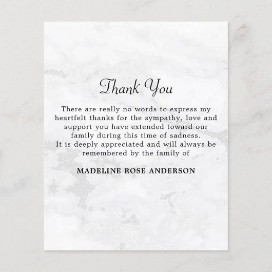 Budget Photo Collageエレガント悔やみや弔慰ありがとう (裏面)