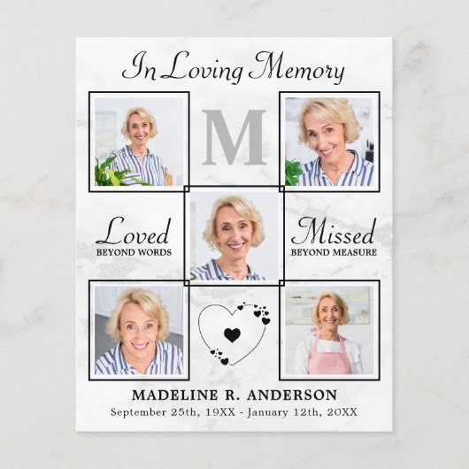 Budget Photo Collageエレガント悔やみや弔慰ありがとう (正面)