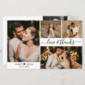 Budget Photo Collage結婚のサンキューカード (正面/裏面)