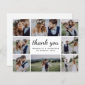 Budget Photo Collage結婚のサンキューカード (正面/裏面)